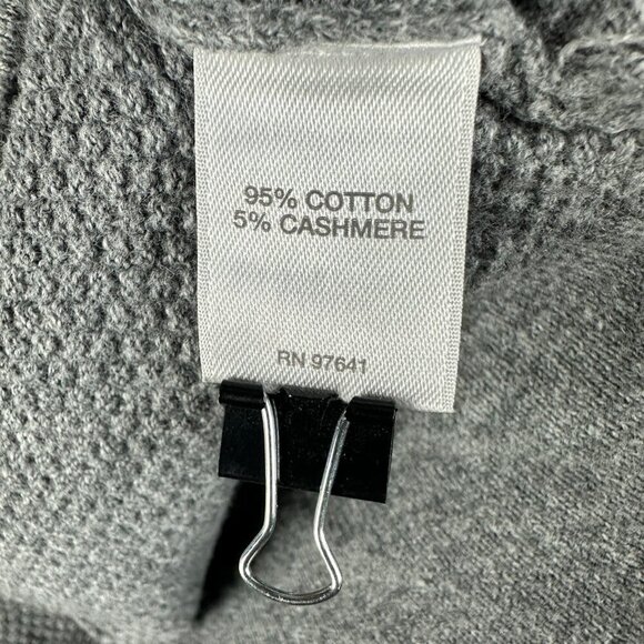 J Jill Sweater Womens Medium Petite Pure Jill Gray Knit Pullover 3/4 Sleeve Boxy - Picture 5 of 6